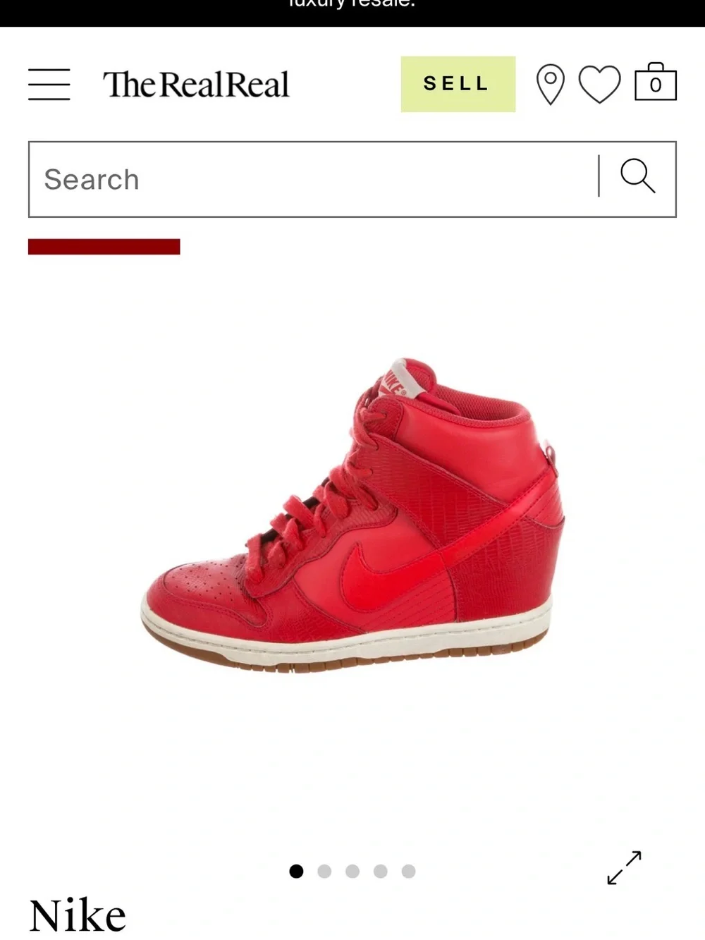 Nike Women’s Red High-Top Wedge Sneakers